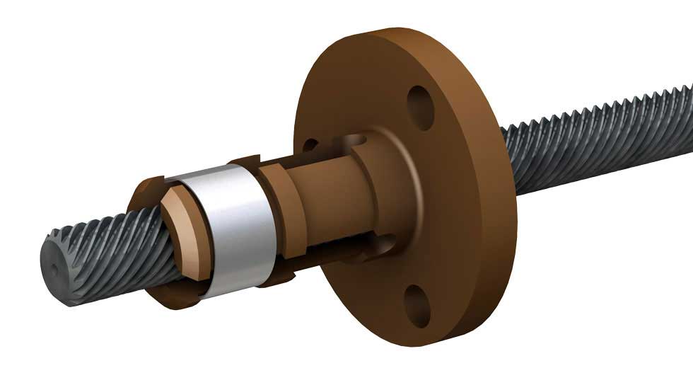 Lead Screws With RCF Round Nut - Constant Force Anti-Backlash
